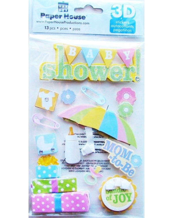 STICKERS 3D BABY SHOWER PAPER HOUSE