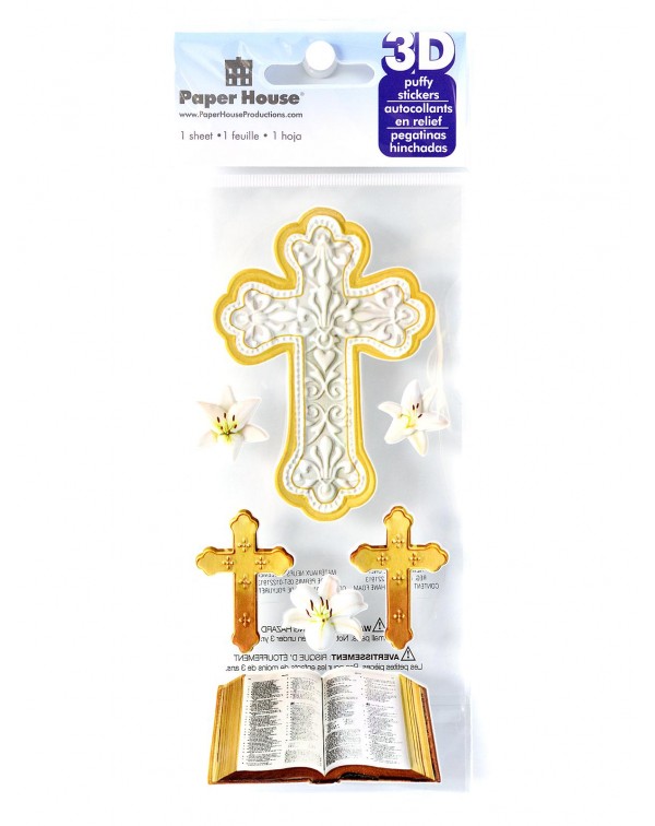 STICKERS 3D PUFFY CROSSES PAPER HOUSE