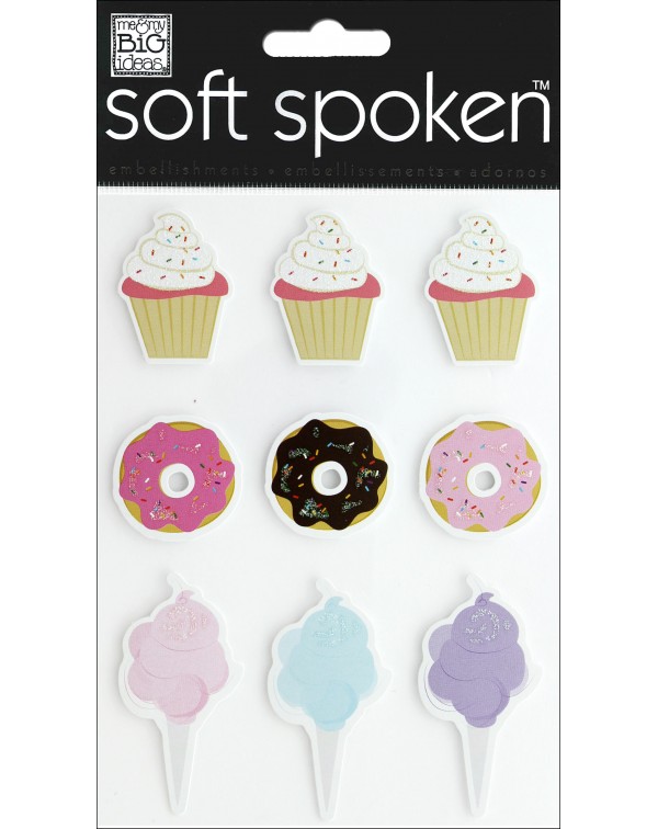 STICKERS 3D GLITTER YUM TRAET SOFT SPOKEN