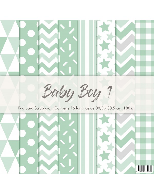 PAD DE PAPELES 12"x12" BABY BOY 1