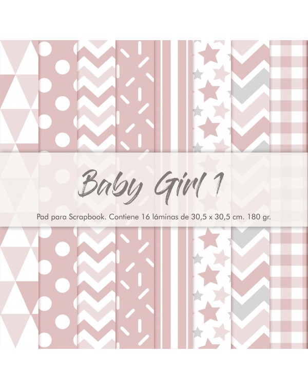 PAD DE PAPELES 12"x12" BABY GIRL 1