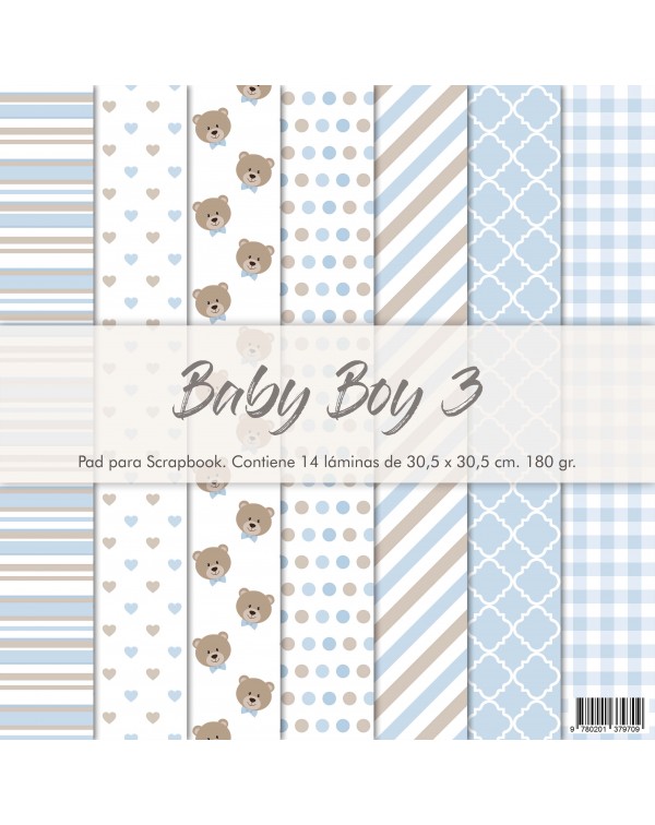 PAD DE PAPELES 12"x12" BABY BOY 3