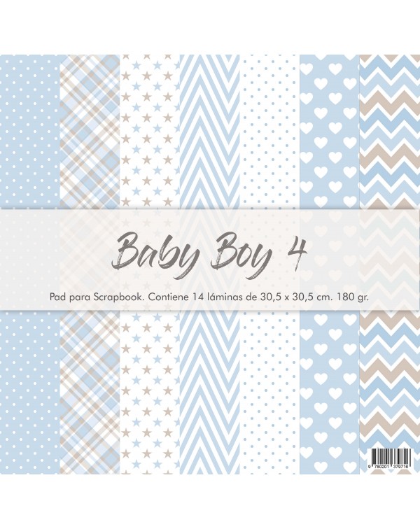 PAD DE PAPELES 12"x12" BABY BOY 4