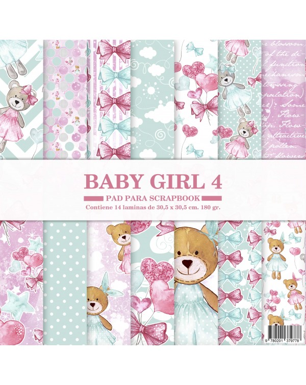 PAD DE PAPELES 12"x12" BABY GIRL 4