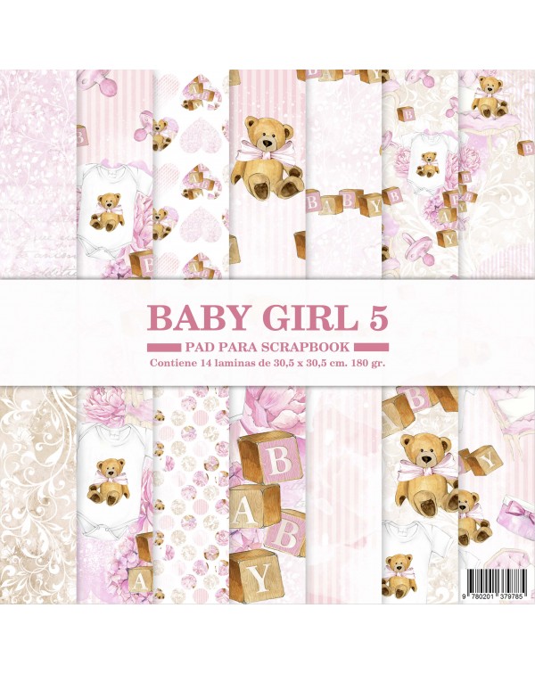 PAD DE PAPELES 12"x12" BABY GIRL 5