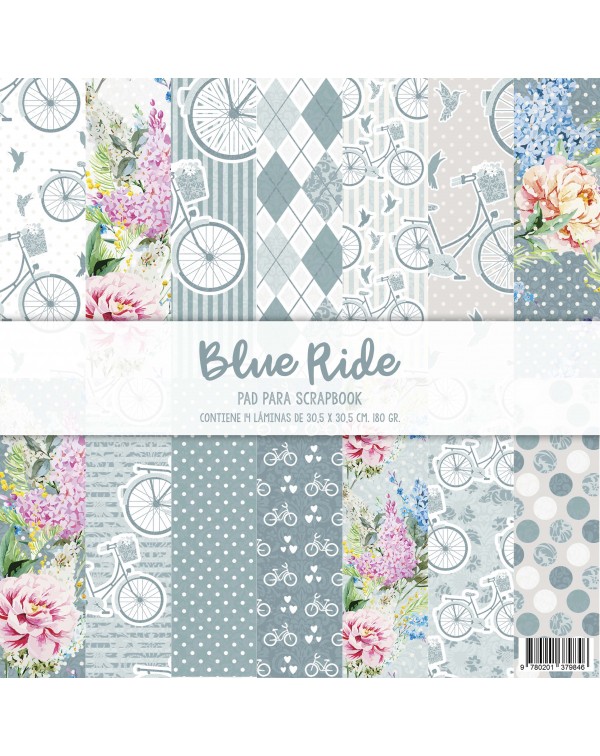 PAD DE PAPELES 12"x12" BLUE RIDE