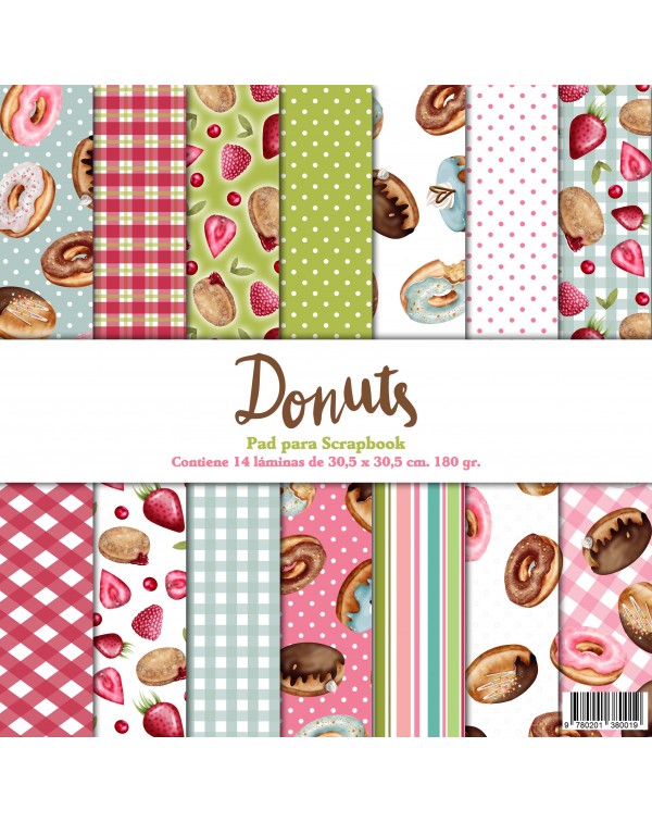 PAD DE PAPELES 12"x12" DONUTS