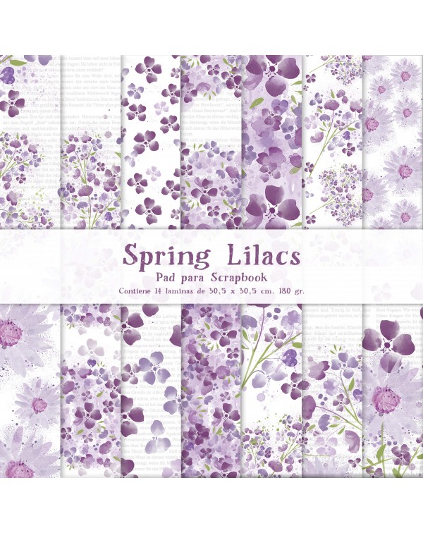 PAD DE PAPELES 12"x12" SPRING LILACS