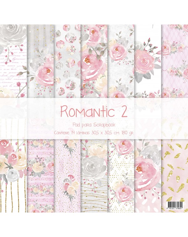 PAD DE PAPELES 12"x12" ROMANTIC 2