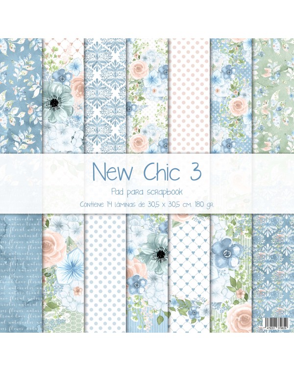 PAD DE PAPELES 12"x12" NEW CHIC 3