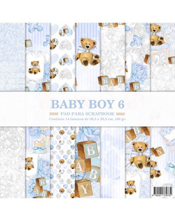 PAD DE PAPELES 12"x12" BABY BOY 6