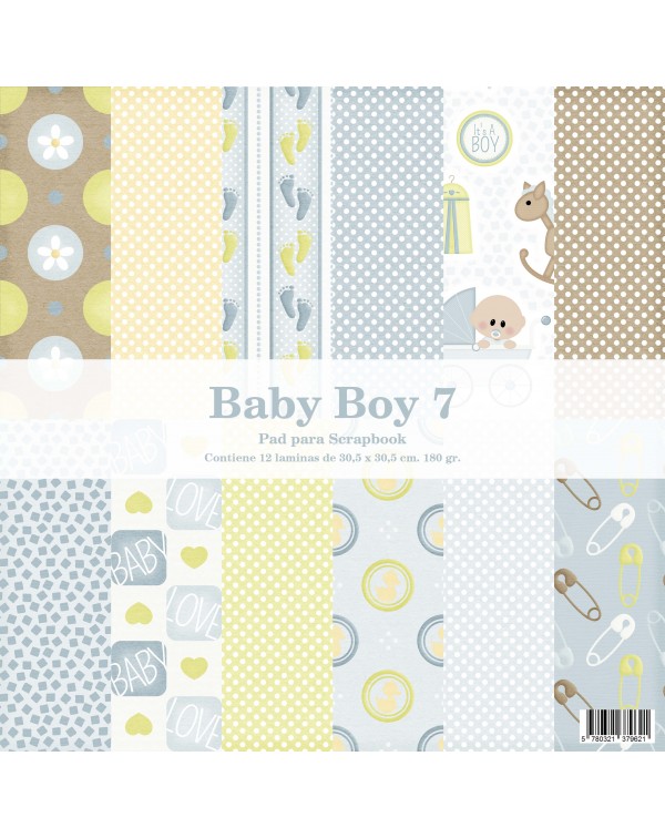 PAD DE PAPELES 12"x12" BABY BOY 7