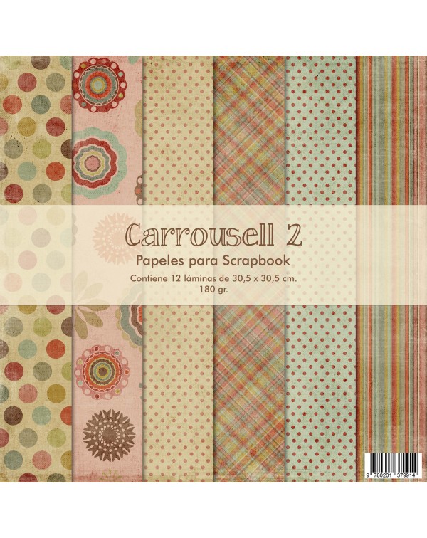 PAD DE PAPELES 12"x12" CARROUSELL 2