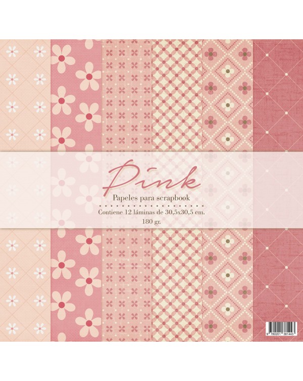 PAD DE PAPELES 12"x12" PINK