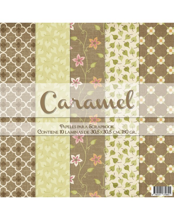 PAD DE PAPELES 12"x12" CARAMEL