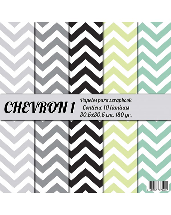 PAD DE PAPELES 12"x12" CHEVRON 1