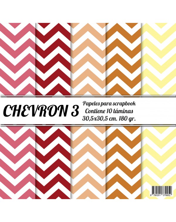 PAD DE PAPELES 12"x12" CHEVRON 3