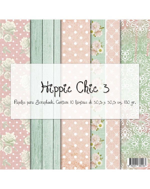 PAD DE PAPELES 12"x12" HIPPIE CHIC 3