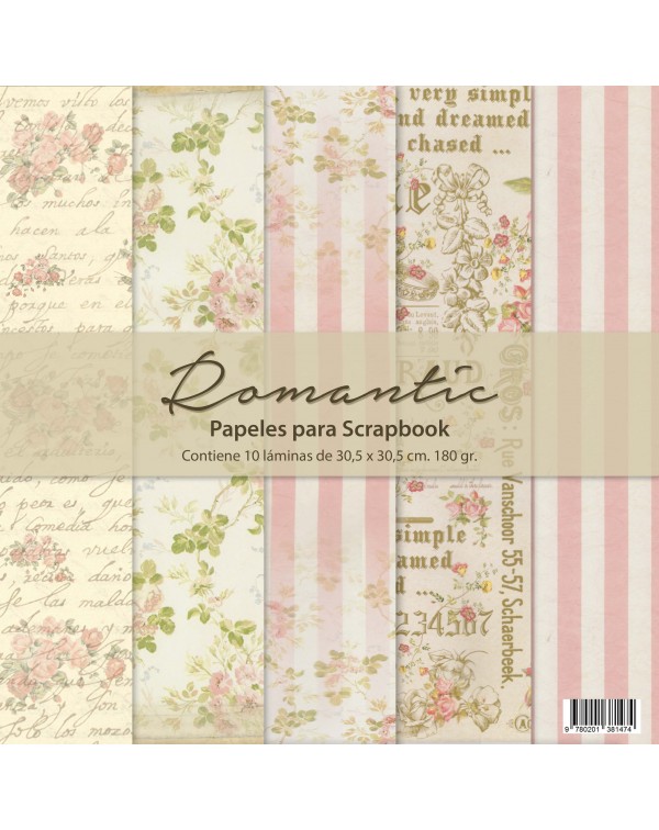 PAD DE PAPELES 12"x12" ROMANTIC