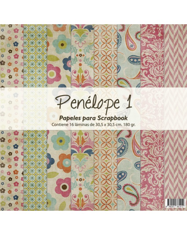 PAD DE PAPELES 12"x12" PENELOPE 1