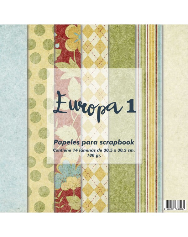 PAD DE PAPELES 12"x12" EUROPA 1