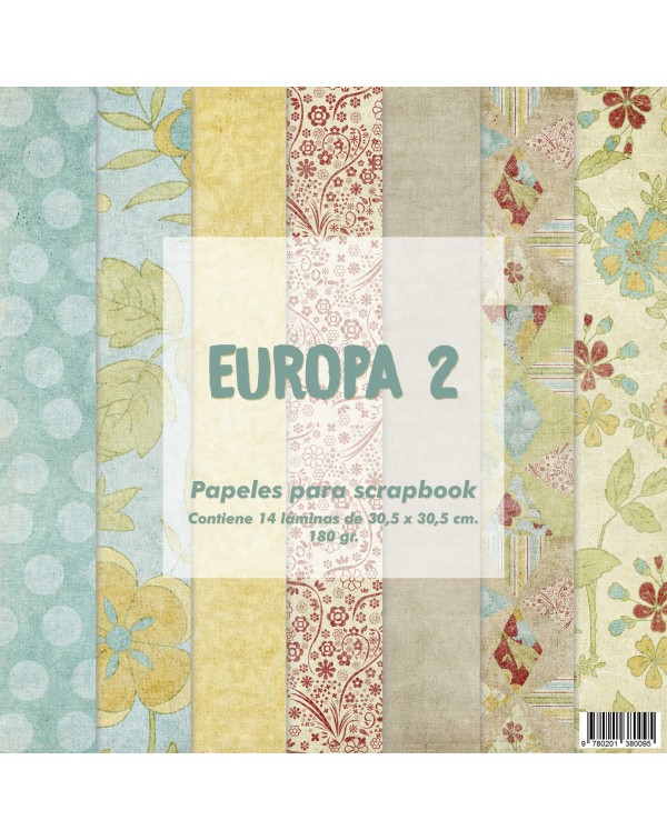 PAD DE PAPELES 12"x12" EUROPA 2