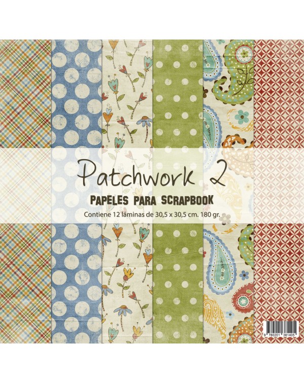 PAD DE PAPELES 12"x12" PATCHWORK 2