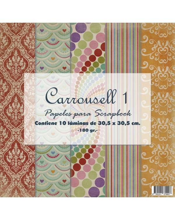 PAD DE PAPELES 12"x12" CARROUSELL 1