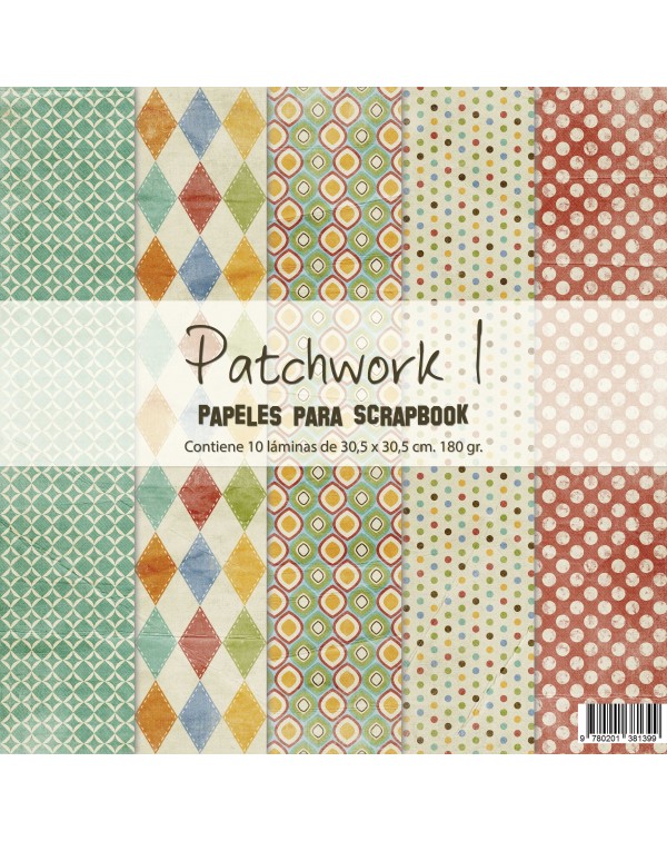 PAD DE PAPELES 12"x12" PATCHWORK 1