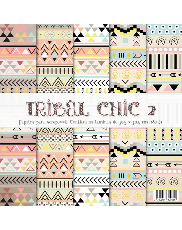 PAD DE PAPELES 12"x12" TRIBAL CHIC 2