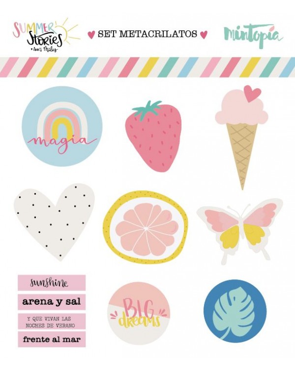 SET FORMAS DE METACRILATO SUMMER STORIES MINTOPIA