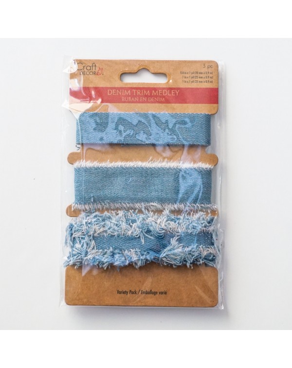 CINTA DENIM TRIM MEDLEY CRAFT DECOR