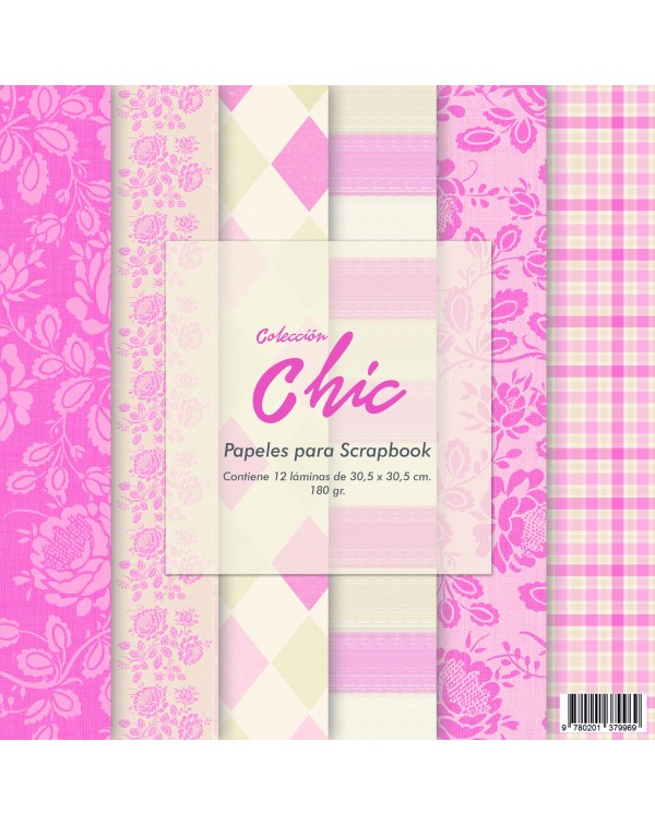 PAD DE PAPELES 12"x12" CHIC