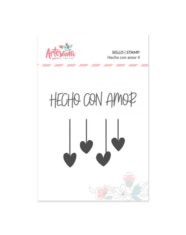 SELLO ACRILICO HECHO CON AMOR 4 ARTESANA TALLER