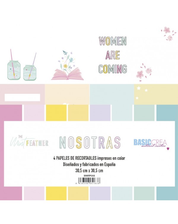 CARTULINAS IMPRESAS X 4 NOSOTRAS THE MINT FEATHER