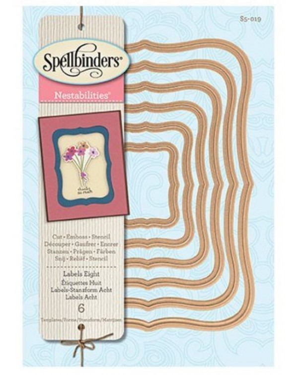 TROQUEL OCHO ETIQUETAS SPELLBINDERS