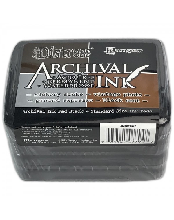 ARCHIVAL INK DISTRESS 4 COLORES RANGER