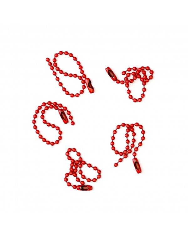 CADENAS METALICAS COLOR ROJO X 5 U ARTESANA TALLER