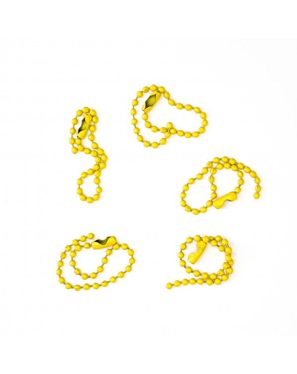 CADENAS METALICAS COLOR AMARILLO X 5 U ARTESANA TALLER