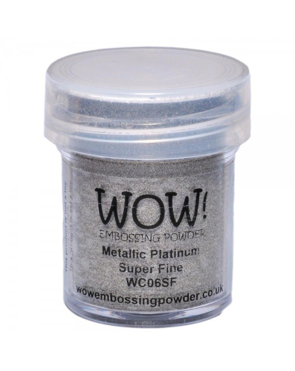 POLVO DE EMBOSSING METALLIC PLATINUM SUPER FINE  WOW