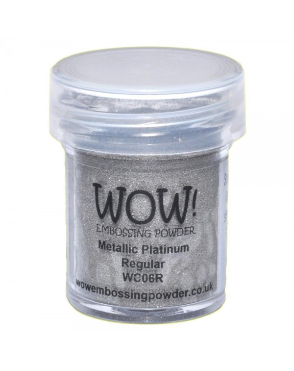 POLVO DE EMBOSSING METALLIC PLATINUM REGULAR WOW