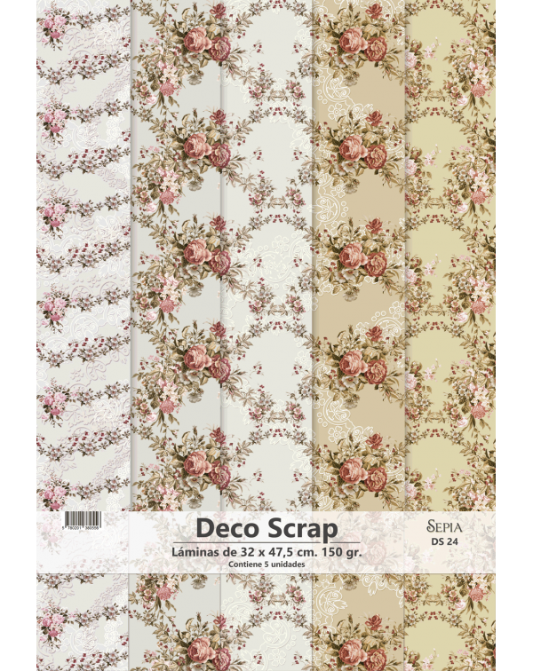 PAD DE PAPELES DECOSCRAP SEPIA DS24