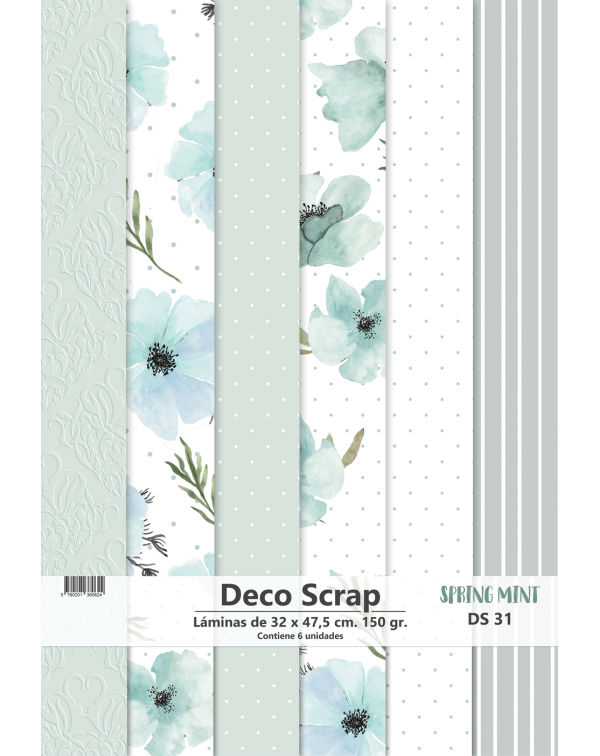 PAD DE PAPELES DECOSCRAP SPRING MINT DS31