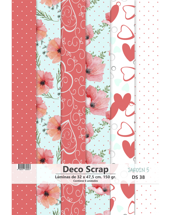 PAD DE PAPELES DECOSCRAP JARDÍN 5 DS38