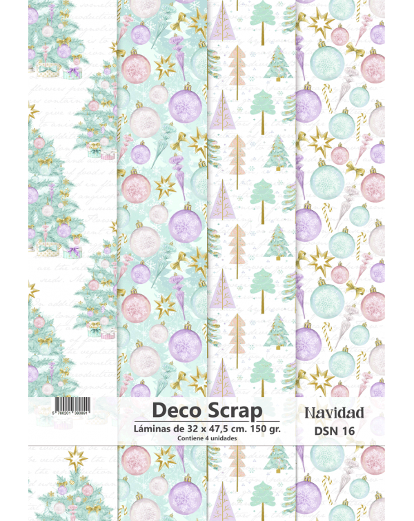 PAPEL DECO SCRAP NAVIDAD DSN 16