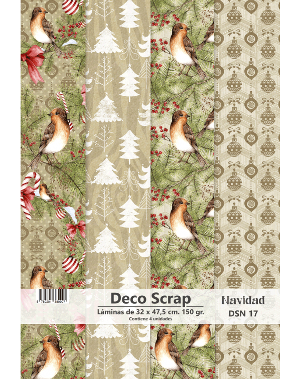 PAPEL DECO SCRAP NAVIDAD DSN 17