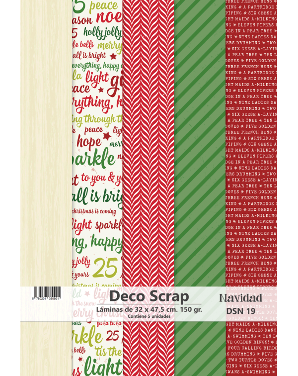 PAPEL DECO SCRAP NAVIDAD DSN 19