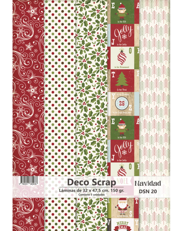 PAPEL DECO SCRAP NAVIDAD DSN 20