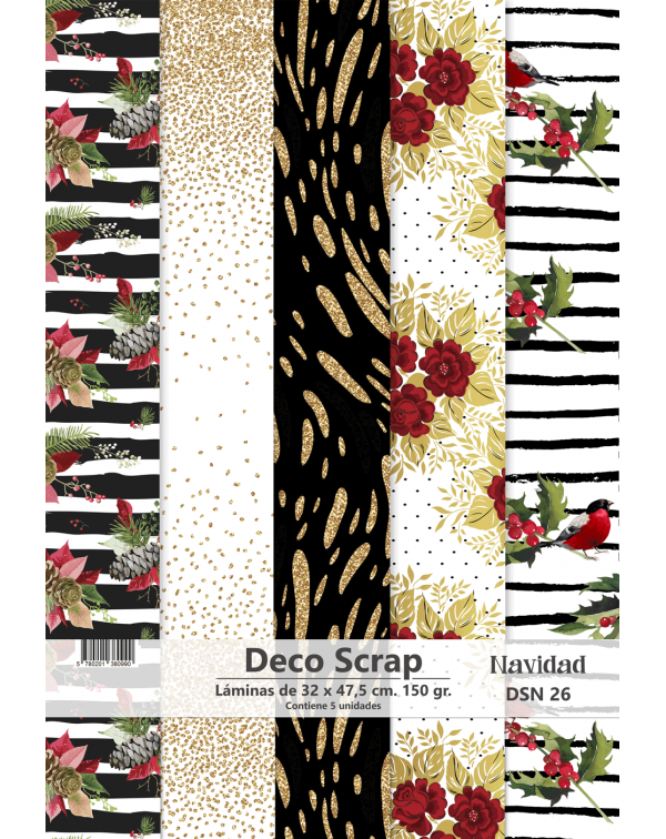 PAPEL DECO SCRAP NAVIDAD DSN 26