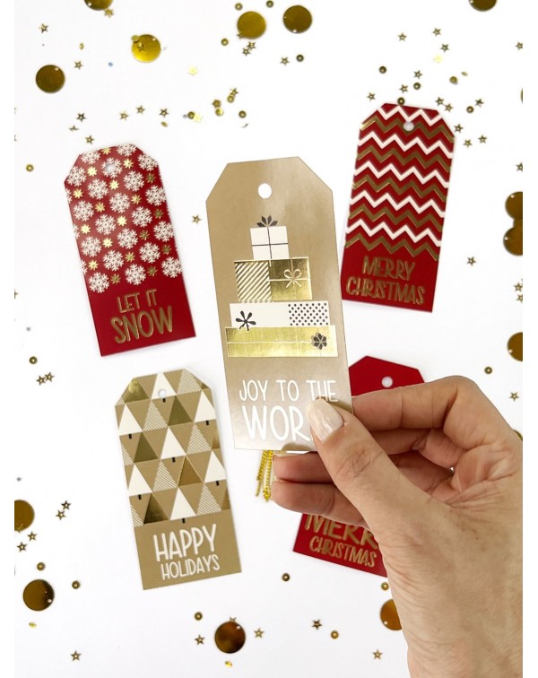 TAGS NAVIDAD X 5 U ARTESANA TALLER